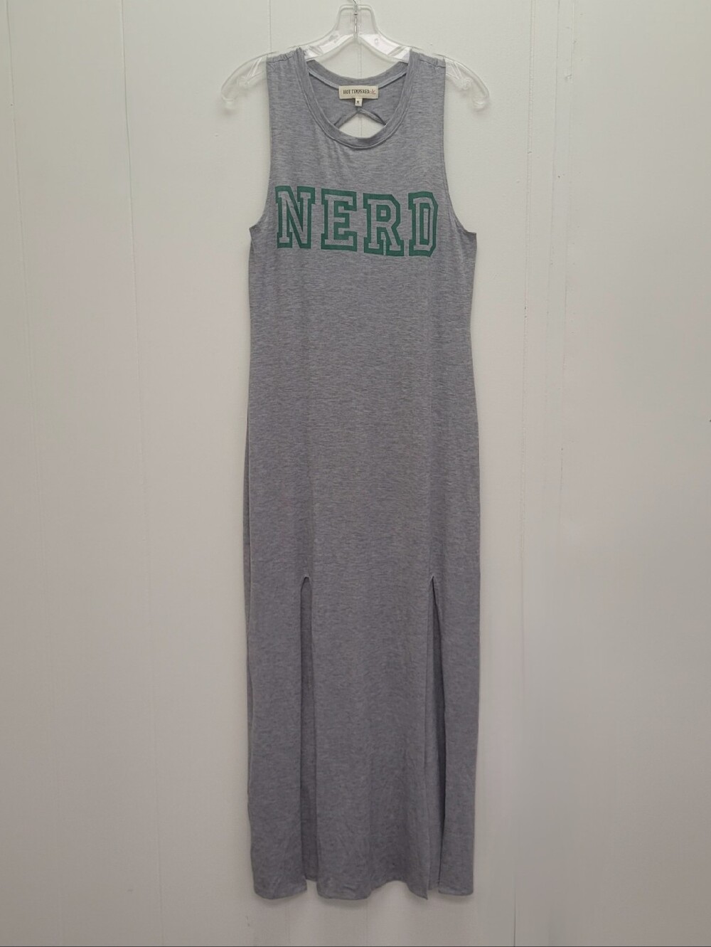 Hot Tempered "Nerd" Back Twisted Strap Maxi Dress